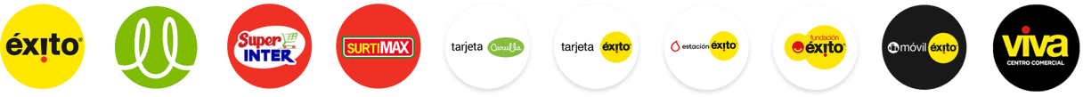 Logos de aliados de Puntos Colombia