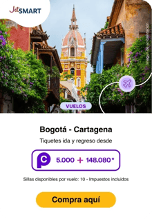 Oferta de viajes Bogotá Cartagena