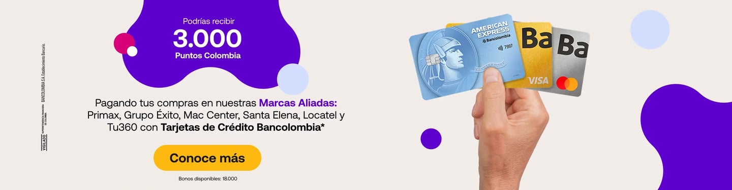 Puntomanía con Tarjetas de Crédito Bancolombia