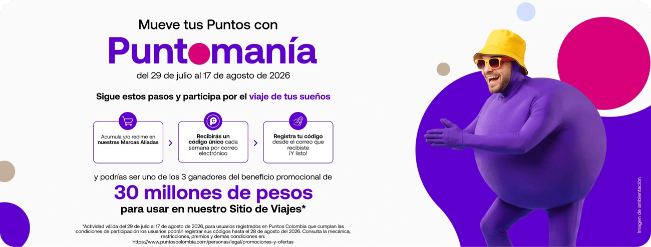 Infografía con la mecánica para participar por el premio mayor de Puntomanía